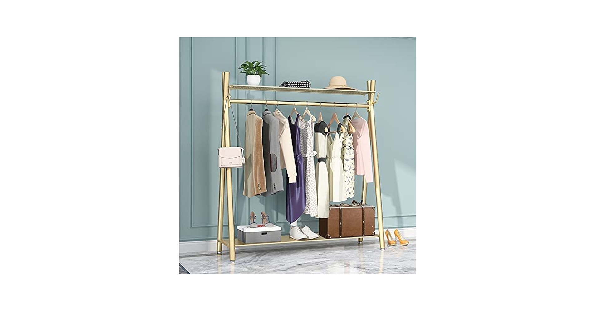 An application scenario or product detail of gold clothing rack - Image 15