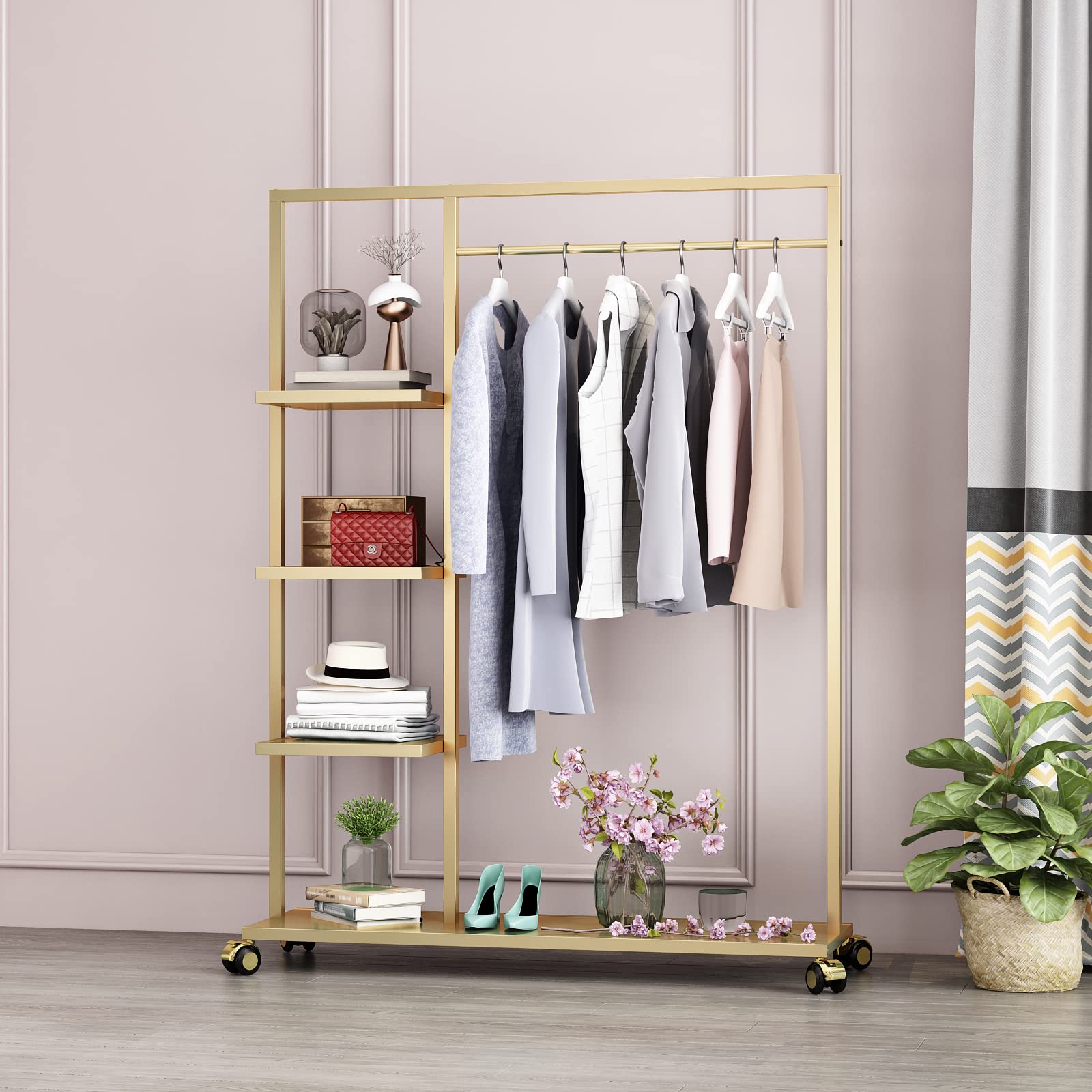 An application scenario or product detail of gold clothing rack - Image 16