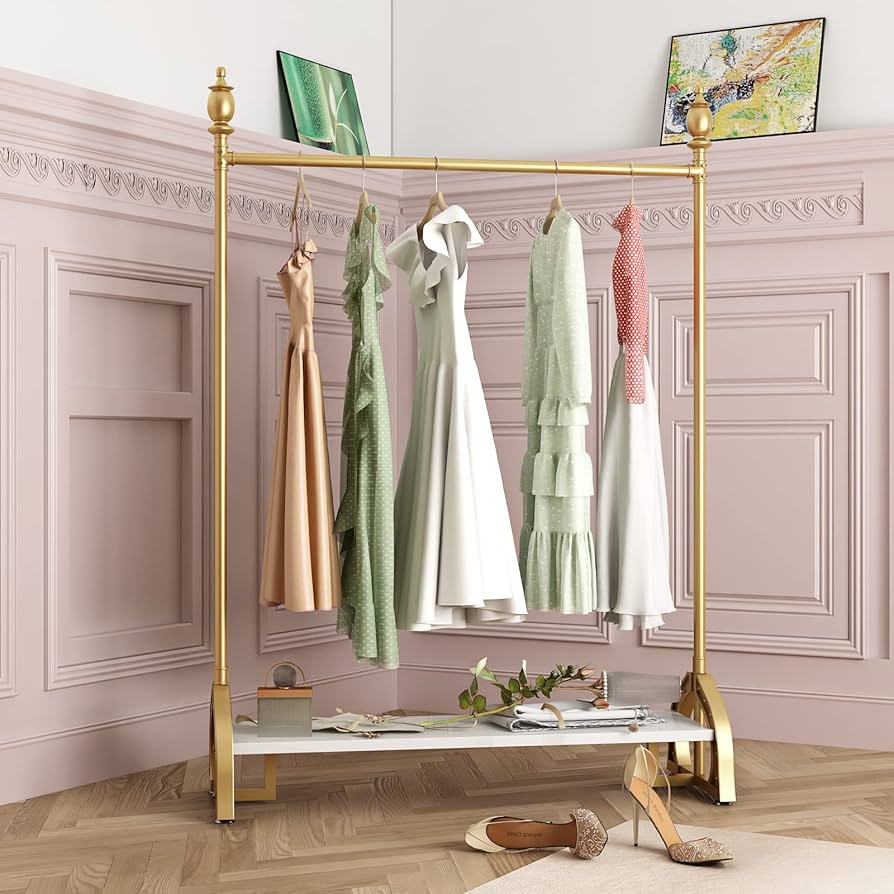 An application scenario or product detail of gold clothing rack - Image 18