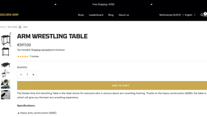 Golden Grip - Arm Wrestling Table