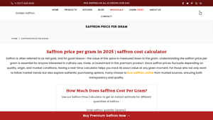 Golden Saffron - Premium Saffron Prices & Calculator
