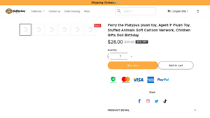 Gomonkeystore - Perry the Platypus Plush Toy