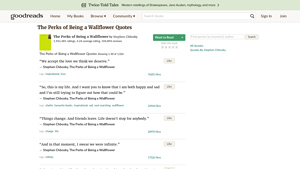 Goodreads - The Perks of Being a Wallflower