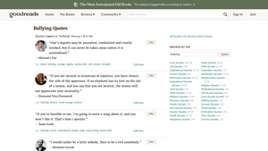 Goodreads - Bullying Quotes