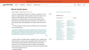 Goodreads - Abusive Family Quotes