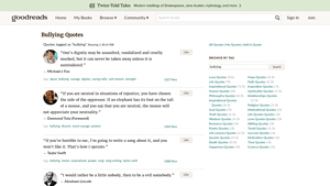 Goodreads - Bullying Quotes