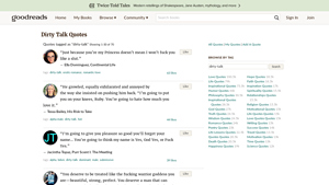 Goodreads - Dirty Talk Quotes