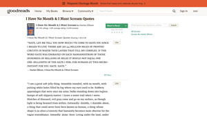 Goodreads - I Have No Mouth & I Must Scream