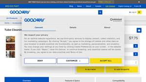 Goodway - Tube Cleaning Brush, Nylon 'Patriot' Dual Diameter