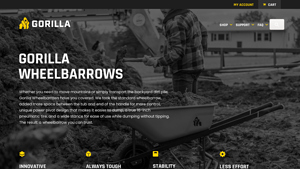 Gorilla Made - 6 cu. ft. Pro Grade Steel Wheelbarrow