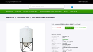 Ace - 500 Gallon Cone Bottom Tank