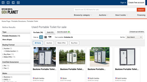 GovPlanet - Portable Toilets for Sale
