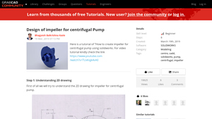 GrabCAD - Centrifugal Pump Impeller Tutorial