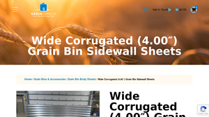 Grain Supply - Wide Corrugated Grain Bin Sidewall Sheets