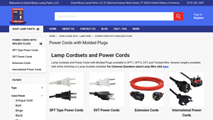 Grand Brass - Lamp Cordsets and Power Cords