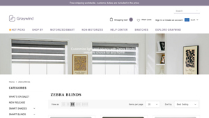 Graywind - Motorized Zebra Blinds