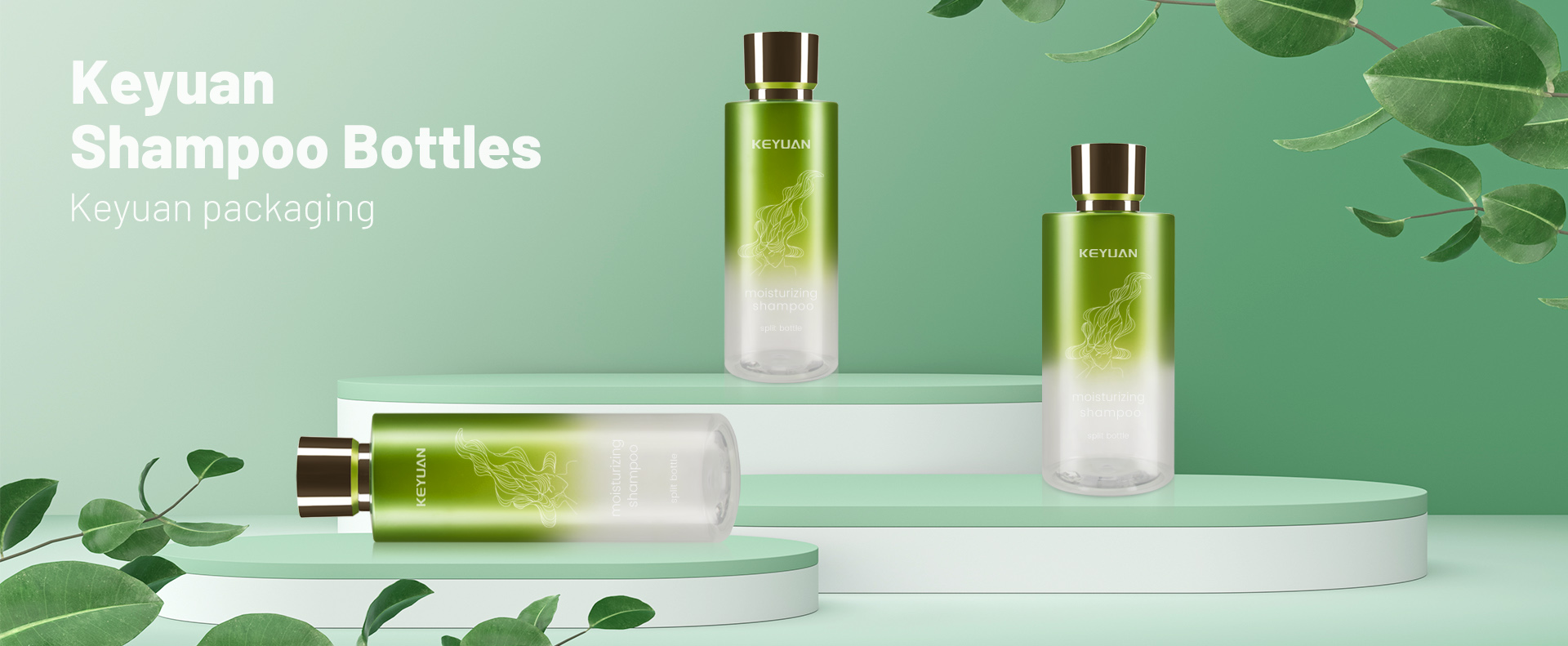 An application scenario or product detail of green shampoo bottle - Image 11
