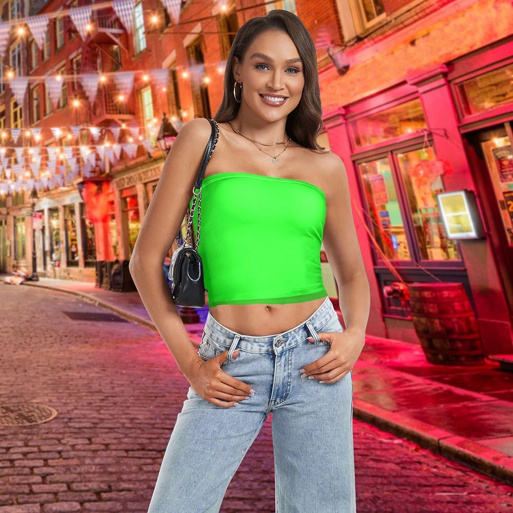 An application scenario or product detail of green tube top - Image 11