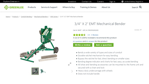 Greenlee - 3/4 X 2 EMT Mechanical Bender