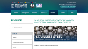 Greenwood Magnetics - Stainless Steel Solutions