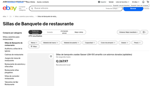 eBay - Sillas de Banquete
