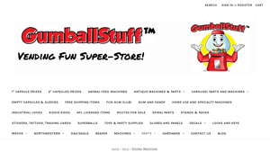 Gumball Stuff - Coin Mechanisms and Accessories