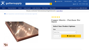 Gutter Supply - Copper Sheets