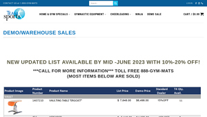 Gymnastics Equipment - Demo Sale