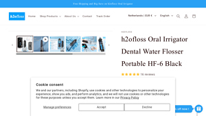 H2ofloss - Portable Oral Irrigator HF-6 Black