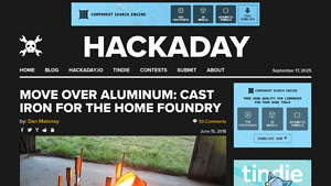 Hackaday - Recycling Cast Iron for Home Foundries