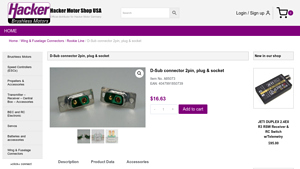 Hacker Motors - D-Sub 2 Pin Connector