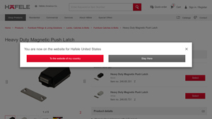 Hafele - Heavy Duty Magnetic Push Latch