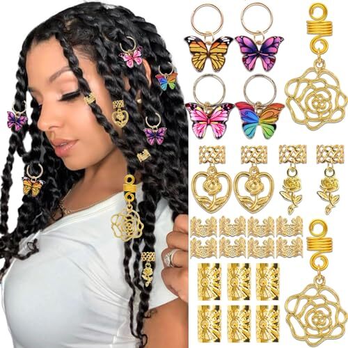 An application scenario or product detail of hair accessories for braids - Image 1