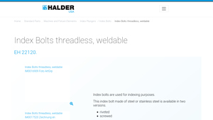 Halder - Index Bolts EH 22120