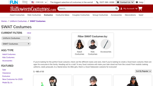 Halloweencostumes.com - SWAT Team Costumes