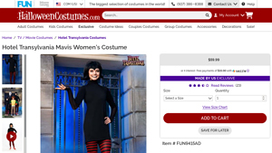 Hotel Transylvania - Women's Mavis Costume