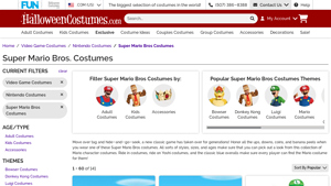 Halloweencostumes.com - Super Mario Bros Costumes