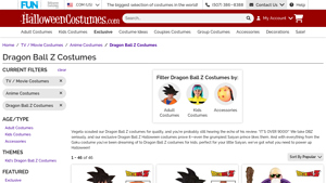 Halloween Costumes - Dragon Ball Z Costumes
