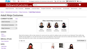 Halloweencostumes - Adult Ninja Costumes