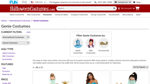 Halloweencostumes.com - Mystical Genie Costume for Girls