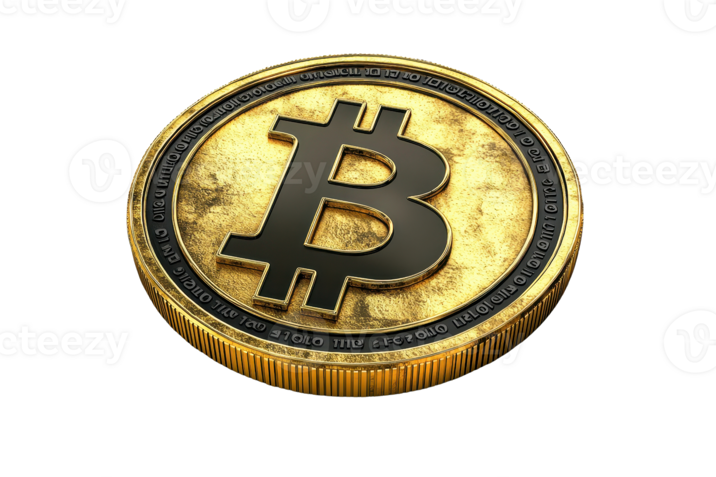 Featured image for hamster coin - Close-up of a gold Bitcoin coin with a ...