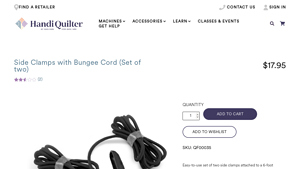 Handi Quilter - Side Clamps with Bungee Cord Set