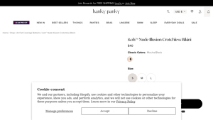 Hanky Panky - Nude Illusion Crotchless Bikini