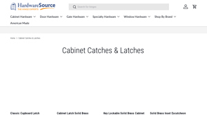 Hardwaresource - Solid Brass Cabinet Latch