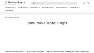 Hardwaresource - Demountable Cabinet Hinges