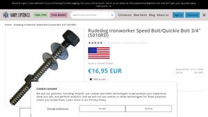 Rudedog - Ironworker Speed Bolt 3/4