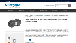 Hayward - TC1400SE True Union Ball Check Valve