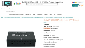 Zenty - ZT-102 1080P IPTV Encoder