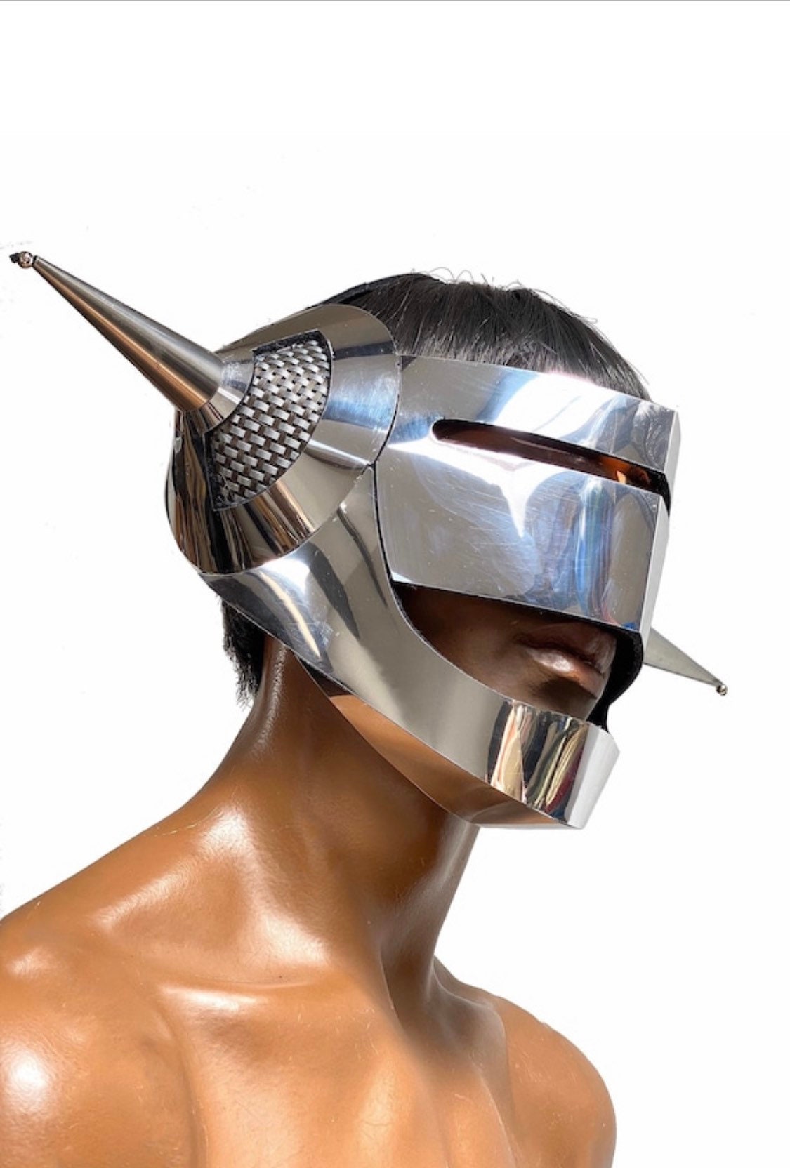 An application scenario or product detail of head armor cyborg mask with a mic - Image 6