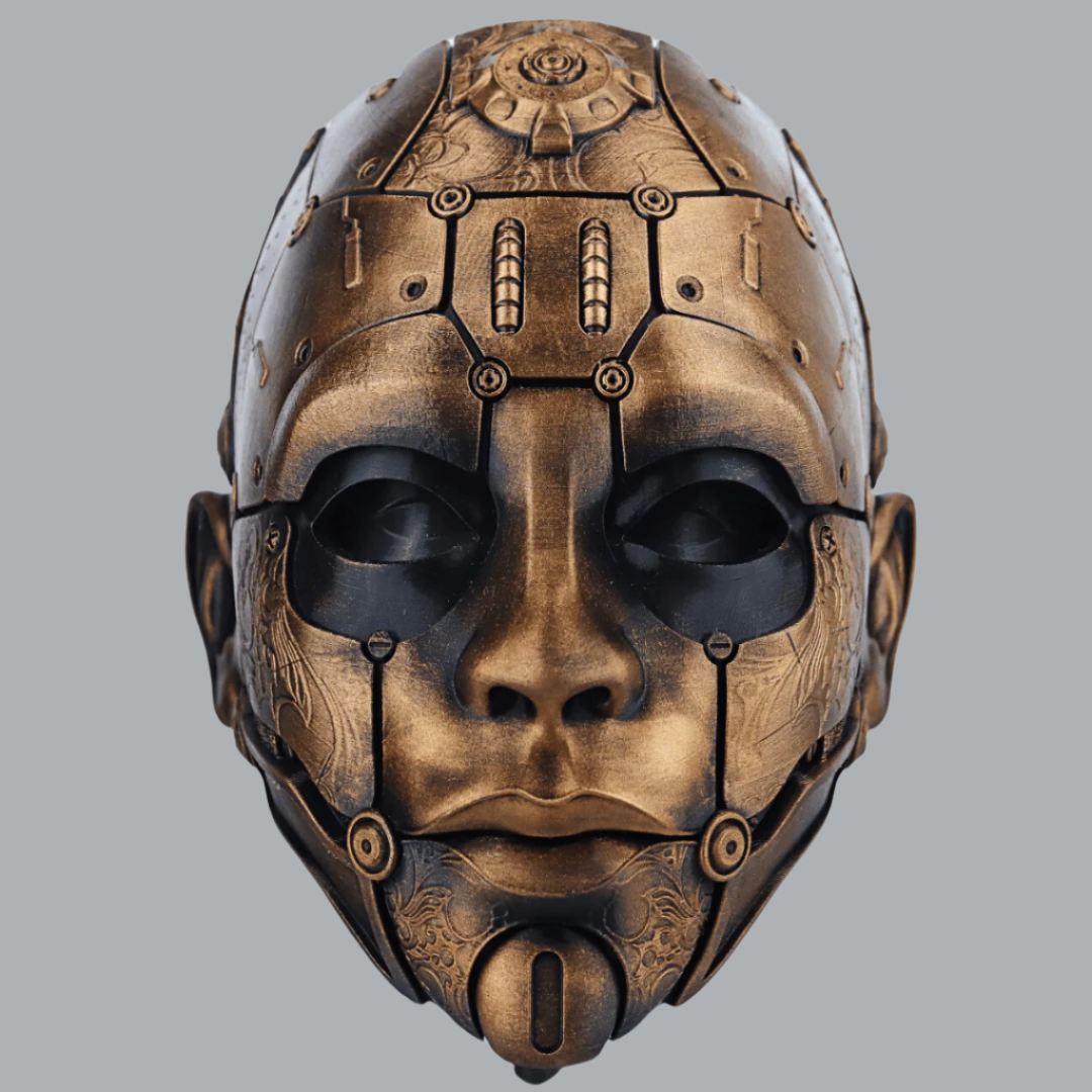 An application scenario or product detail of head armor cyborg mask with a mic - Image 11